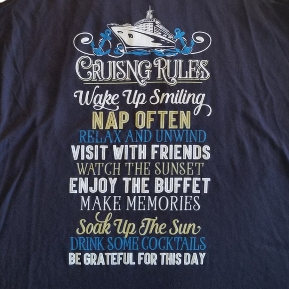 Cruise Theme Graphic Print Tank Top 2XL - Picture 2 of 6